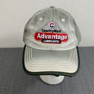 CountryMark Advantage Lubricants Distressed Baseball Hat Mens OSFA Gray White